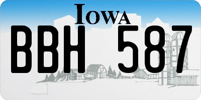 IA license plate BBH587