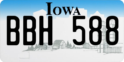IA license plate BBH588