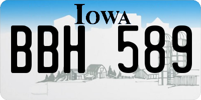 IA license plate BBH589