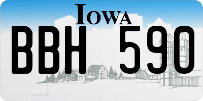 IA license plate BBH590