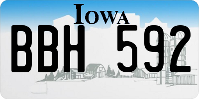 IA license plate BBH592