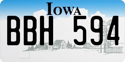 IA license plate BBH594
