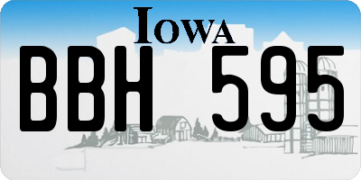 IA license plate BBH595
