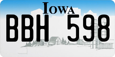 IA license plate BBH598