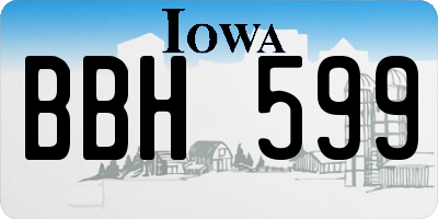 IA license plate BBH599