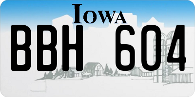 IA license plate BBH604