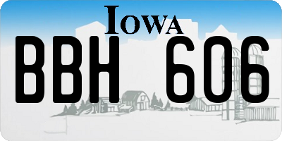 IA license plate BBH606