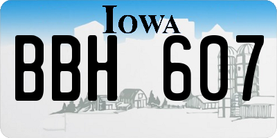 IA license plate BBH607