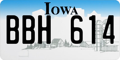 IA license plate BBH614