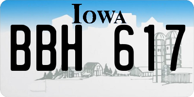 IA license plate BBH617
