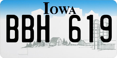 IA license plate BBH619