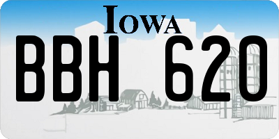 IA license plate BBH620