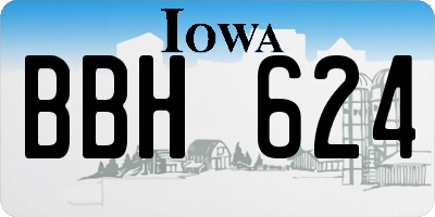IA license plate BBH624