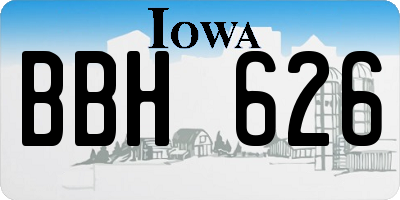 IA license plate BBH626