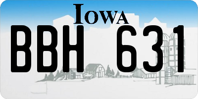 IA license plate BBH631