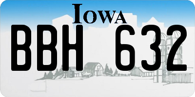 IA license plate BBH632