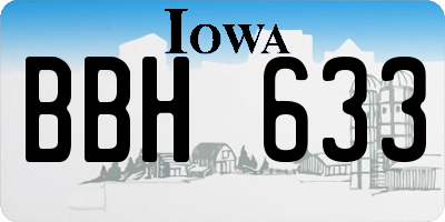 IA license plate BBH633