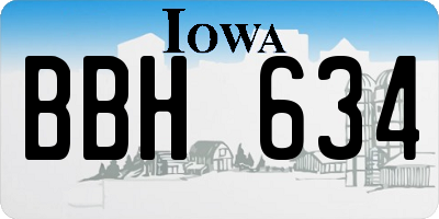 IA license plate BBH634