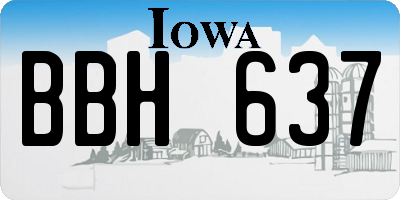 IA license plate BBH637