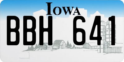 IA license plate BBH641