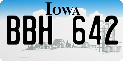 IA license plate BBH642
