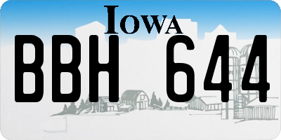 IA license plate BBH644