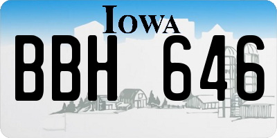 IA license plate BBH646