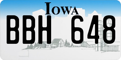 IA license plate BBH648