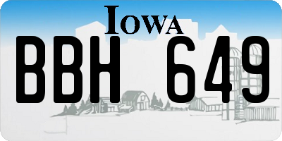 IA license plate BBH649