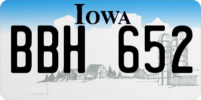 IA license plate BBH652