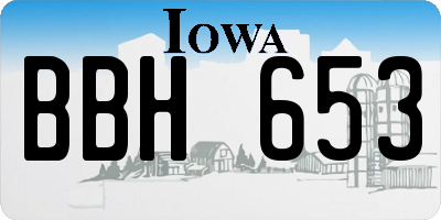 IA license plate BBH653
