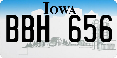 IA license plate BBH656