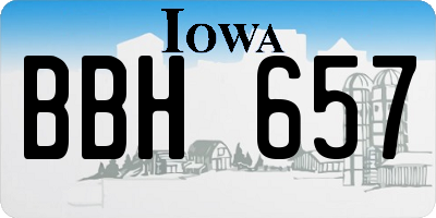 IA license plate BBH657