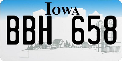 IA license plate BBH658