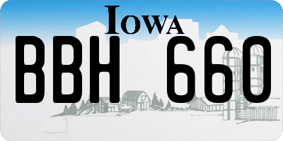 IA license plate BBH660