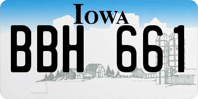 IA license plate BBH661