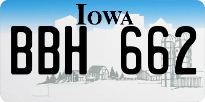 IA license plate BBH662