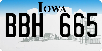 IA license plate BBH665