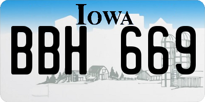 IA license plate BBH669