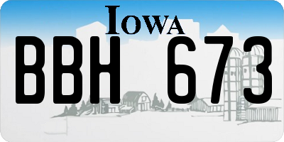IA license plate BBH673