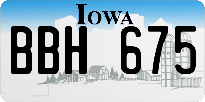IA license plate BBH675