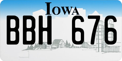 IA license plate BBH676