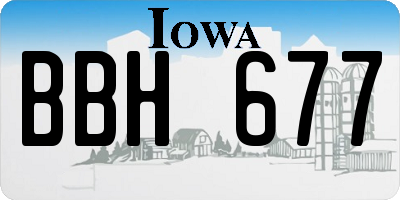 IA license plate BBH677
