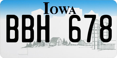 IA license plate BBH678