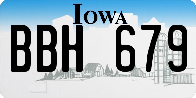 IA license plate BBH679