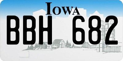 IA license plate BBH682