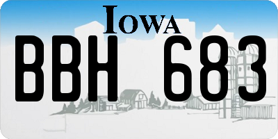 IA license plate BBH683