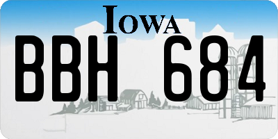 IA license plate BBH684