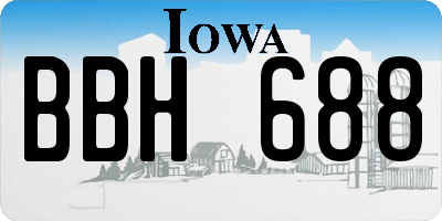IA license plate BBH688