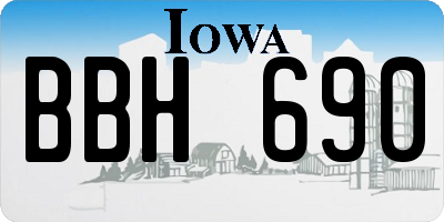 IA license plate BBH690